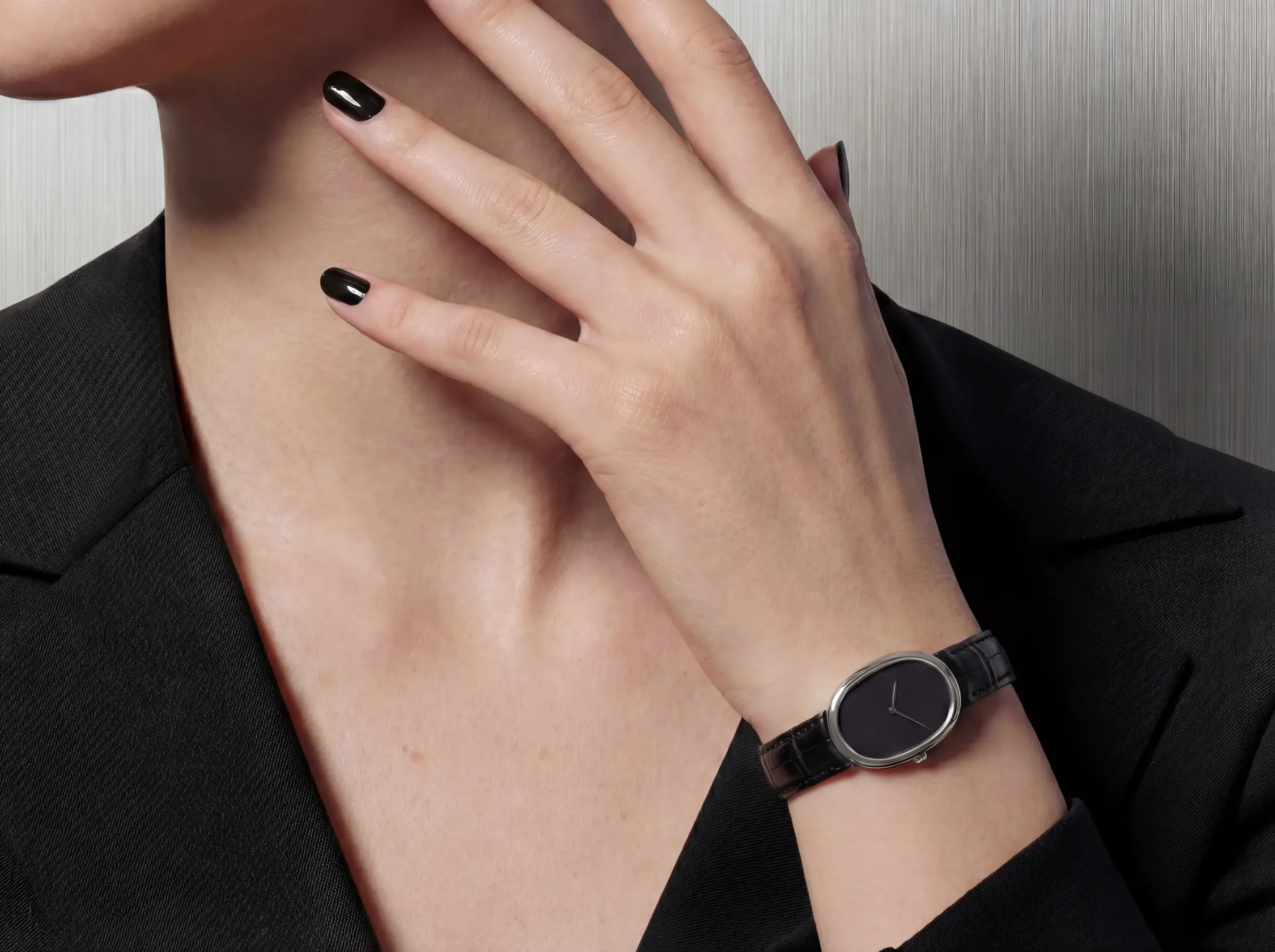 Watch visual framed as a styled lifestyle presentation