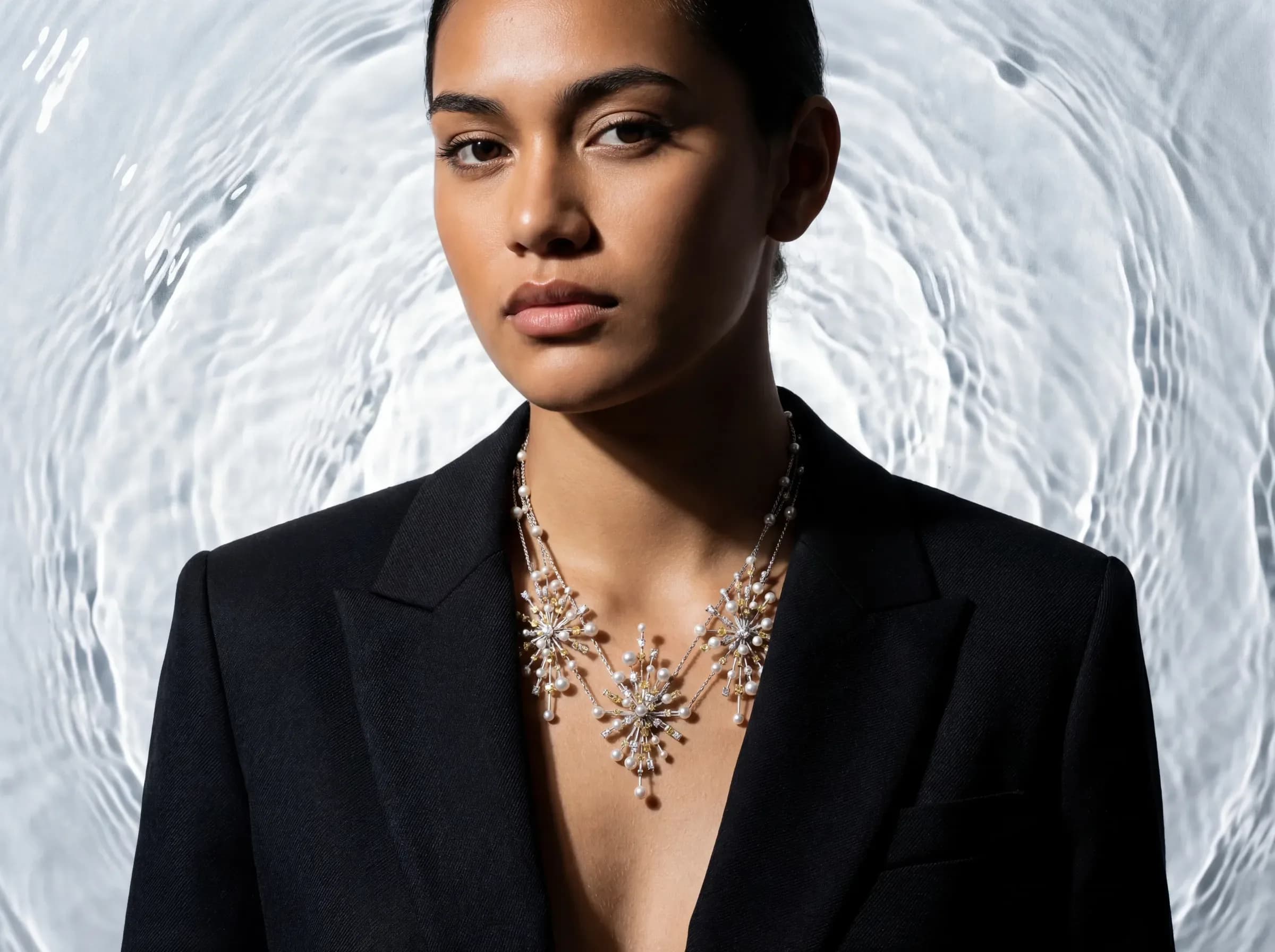 On-model high jewellery visual establishing the collection visual language