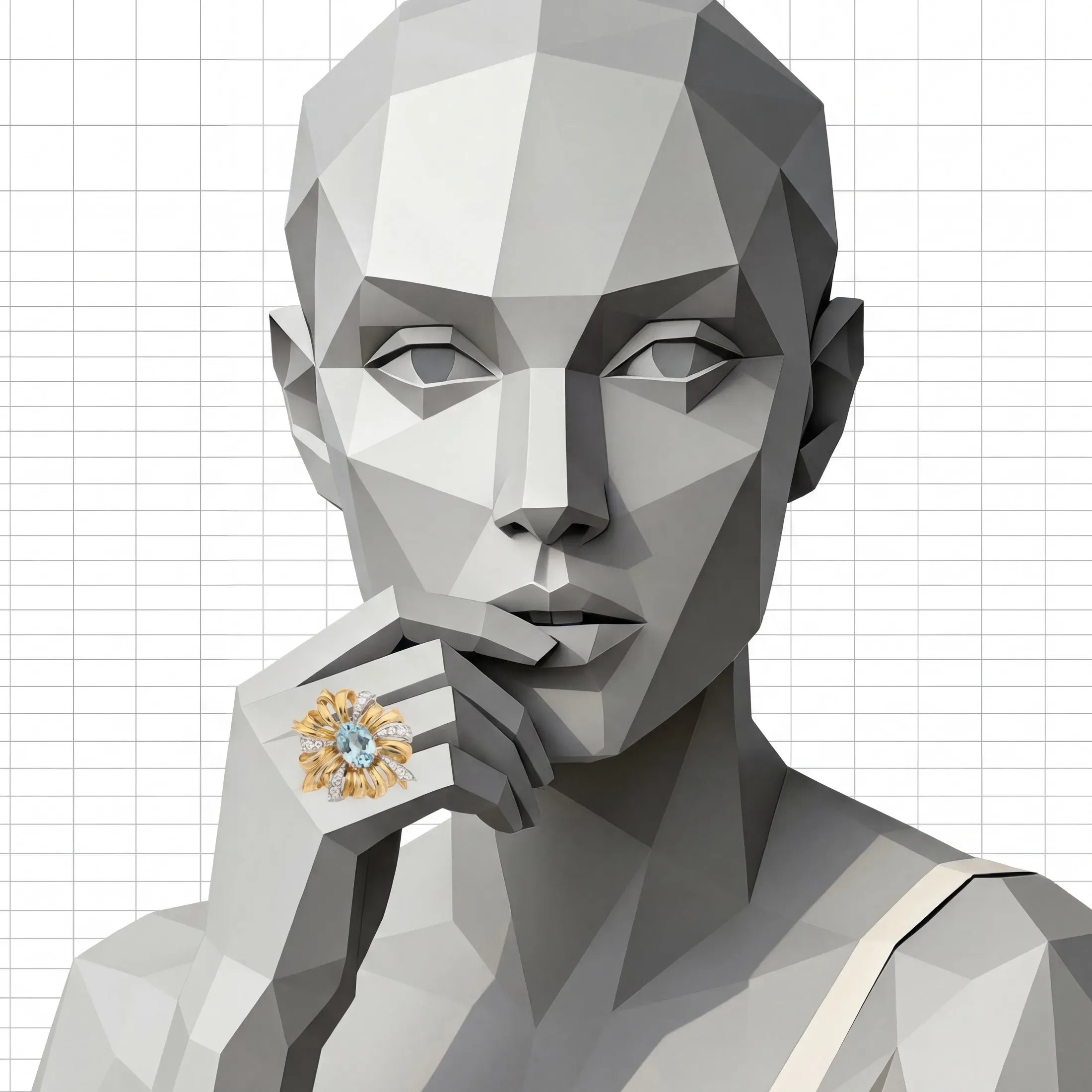 On-model jewellery visual showing the chosen model and pose