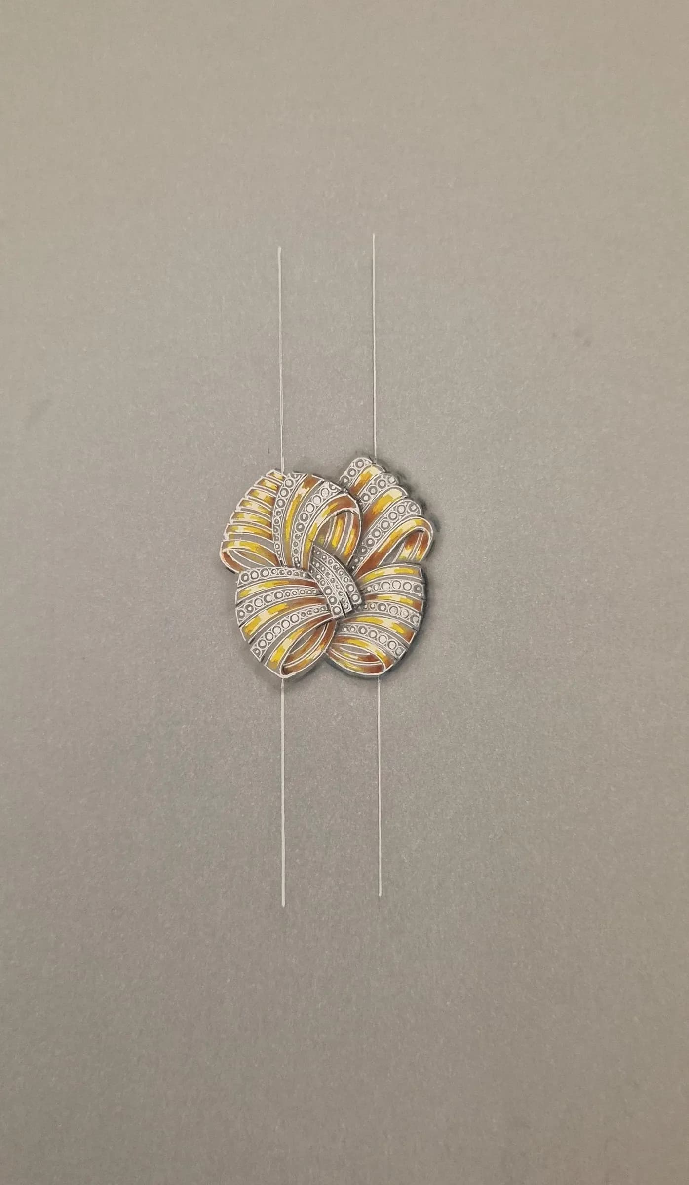 Jewellery sketch showing structure, proportions, and design details