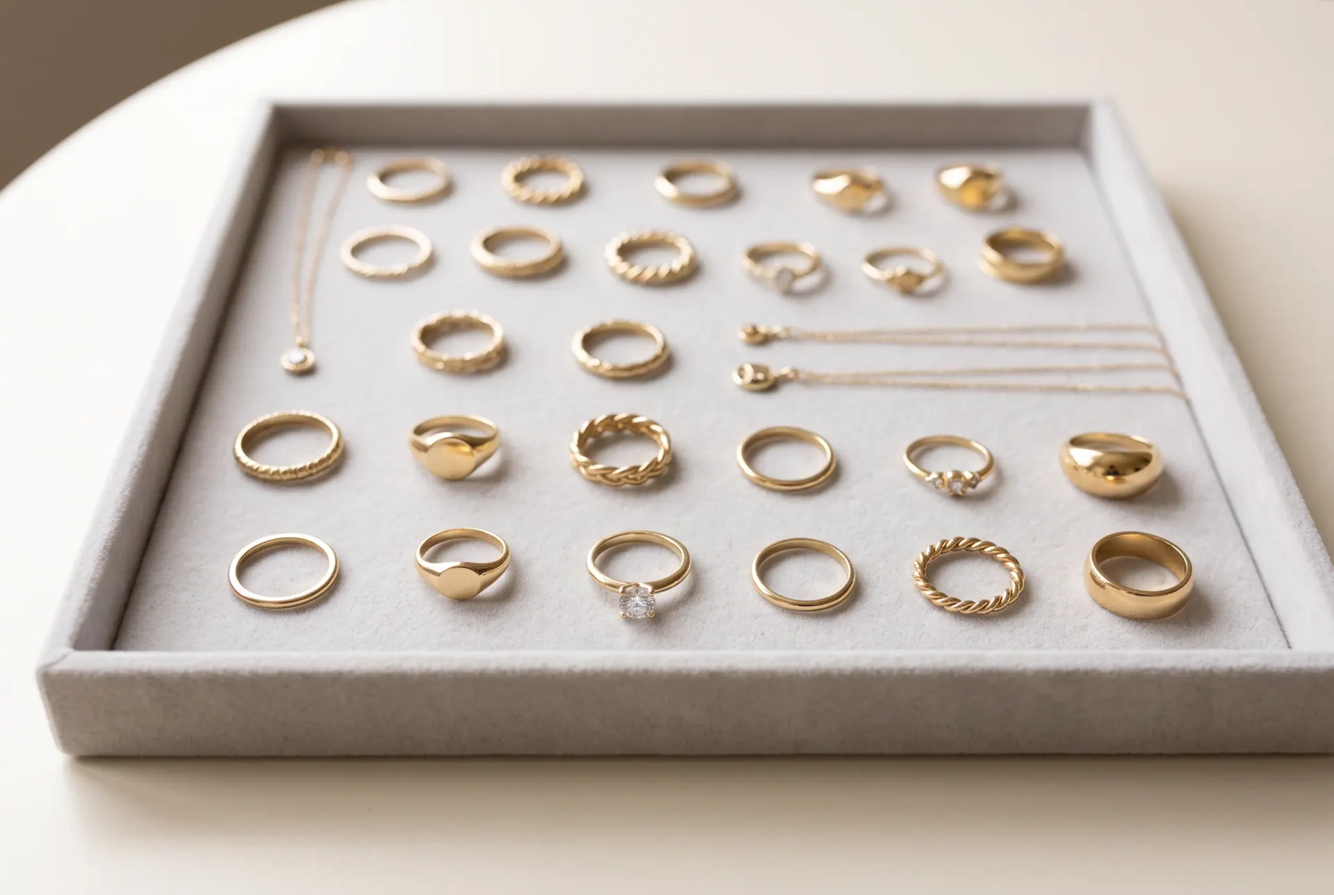 A small collection on a tray: every piece needs its own set of pictures.