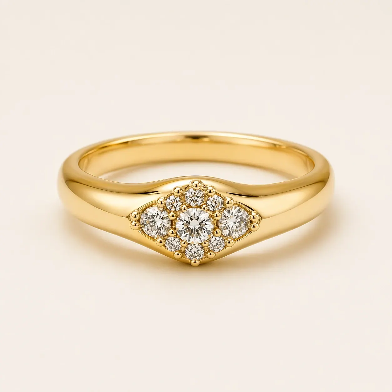 Rendu d'une bague en or obtenu à partir d'un croquis